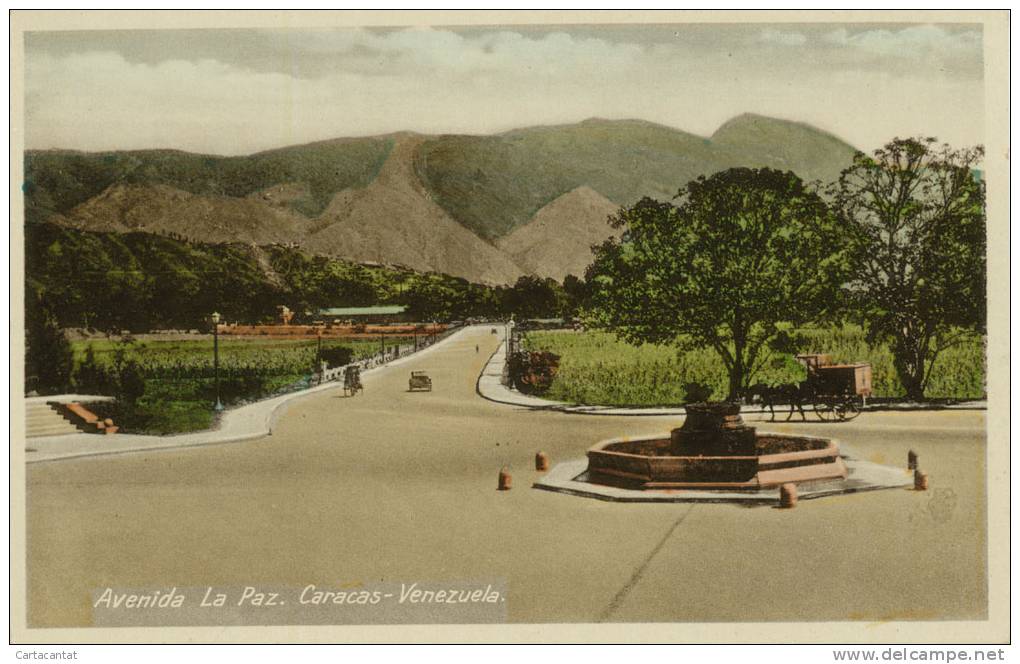 CARACAS. AVENIDA LA PAZ AGLI INIZI DEL '900. CARTOLINA ANNI '20 - '30 - Venezuela