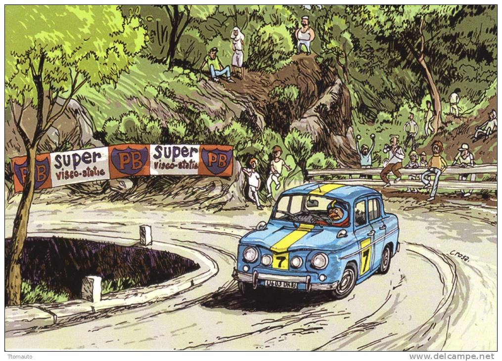Renault 8 Gordini -  Course De Cote D´Ampus   -  Draguignan - Illustrateur  Michael Crosa - Autres & Non Classés