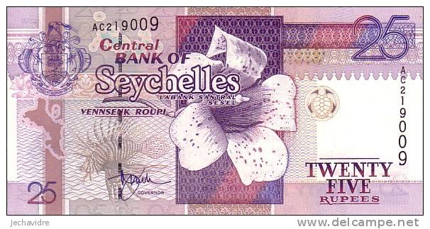 SEYCHELLES   25 Rupees  Non Daté (1998)  Pick 37     ***** BILLET  NEUF ***** - Seychelles