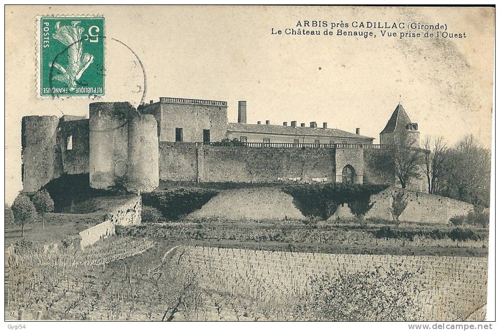 33 ARBIS  Près  De  Le Château De Benauge, Vue Prise De L'Ouest - Cadillac