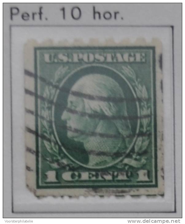 D I ++ USA UNITED STATES 1912-15 COIL STAMPS MCHL 207 L PERF 10 USED CANCELLED GEBRUIKT - Roulettes