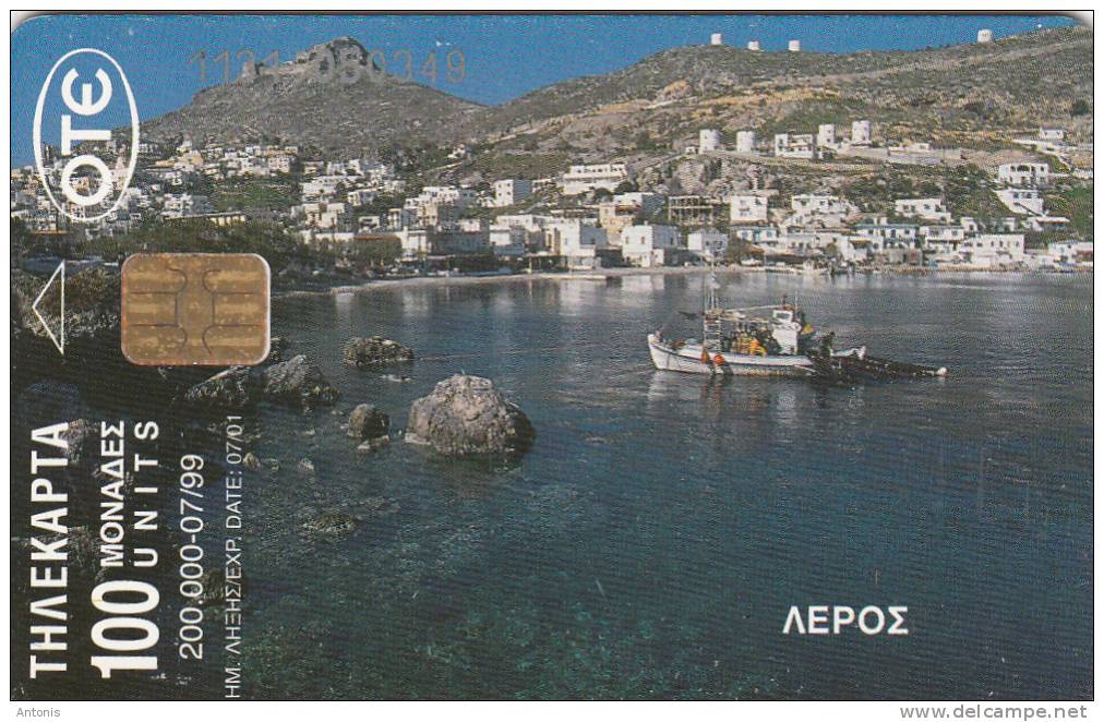 GREECE - Leros Island(grey Writing), 07/99, Used - Greece