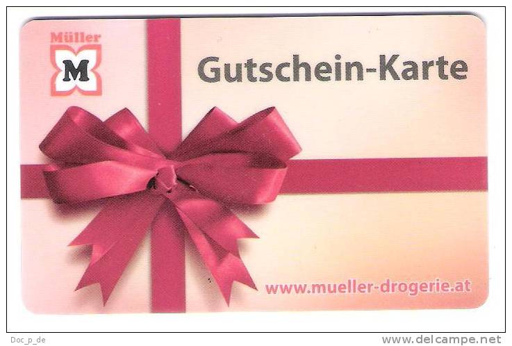 Austria - Österreich - Müller Drogerie - Carte Cadeau - Gift Card - Geschenkkarte - Gift Cards