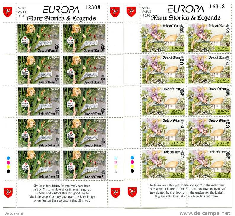 Isle Of Man 1997. Contes Et Legendes.2 M/s MNH**.Legendary Fairies.Tramman Tree.Elf.Elfes.Manx Stories & Legends.NEW! - Fairy Tales, Popular Stories & Legends