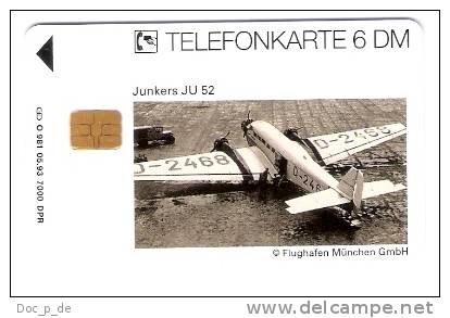 Germany - Junkers JU 52 - Airplane - Plane - Flugzeug - O981 05/93 - Flughafen München - O-Series : Customers Sets