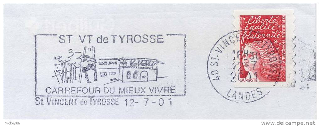 Flamme--2001--ST VINCENT De TYROSSE -- Carrefour Du Mieux Vivre-----tp   Marianne De Luquet - Denkmäler