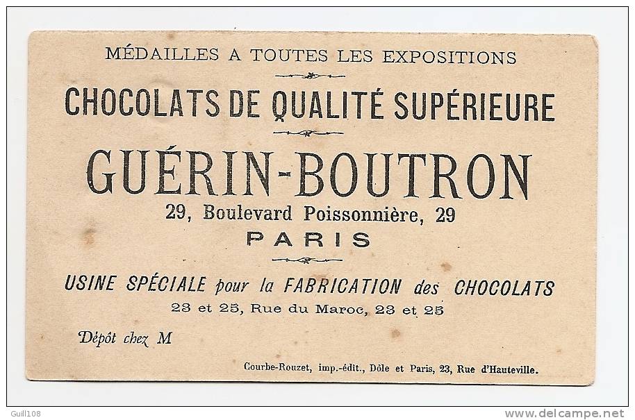 Chromo Dorée Guérin Boutron Imp. Courbe Rouzet Marine Reconnaissance Crocodile Enfant Garçon Marin A14-16 - Guerin Boutron