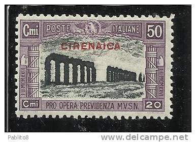 CIRENAICA 1929 MILIZIA II 50c + 20c  MNH - Cirenaica