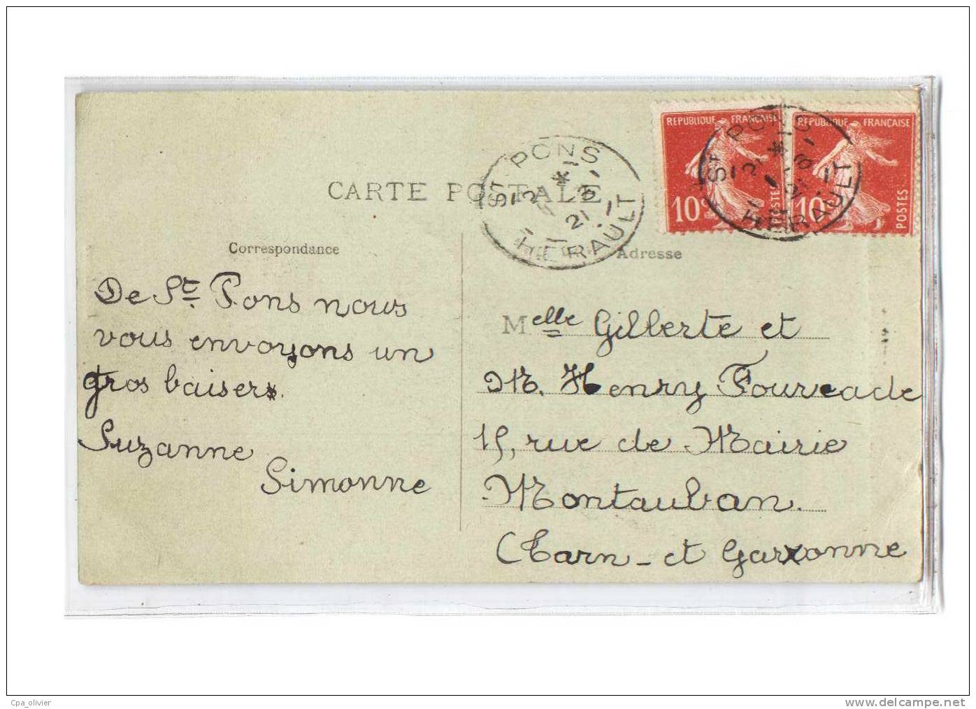 34 LA SALVETAT (environs) Route De St Pons, Grand Tournant De Chapertis, Ed Létuvé 7, 1921 - La Salvetat