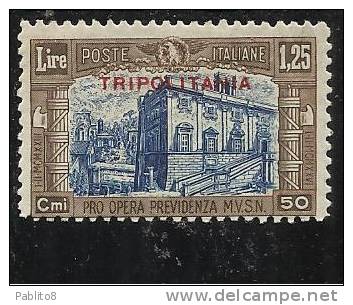 TRIPOLITANIA 1929 MILIZIA II L. 1,25 + 50c MNH - Tripolitaine