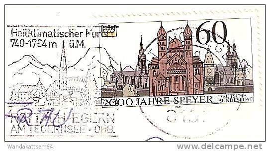 AK ROTTACH-EGERN Am Tegernsee Mit Wallberg (1722 M) 16. 1. 90 8183 ROTTACH-EGERN Werbestempel Heilklimatischer Kurort 74 - Miesbach