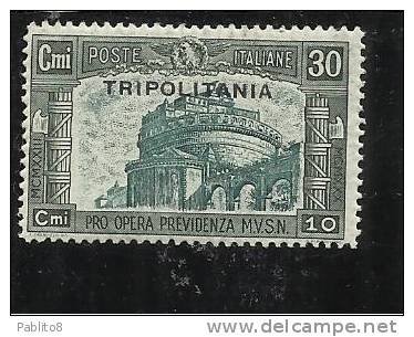 TRIPOLITANIA 1930 MILIZIA III 30c + 10c MNH - Tripolitaine