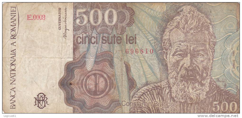 Bancnote 500 Lei 1991 Used Romania. - Roemenië