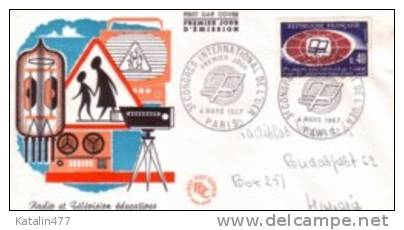 France, 1967. Radio-Television Congress,  , FDC, Circulated - 1960-1969