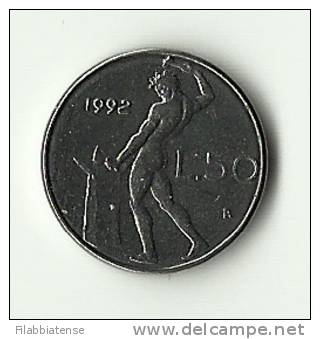1992 - Italia 50 Lire   ----- - 50 Lire
