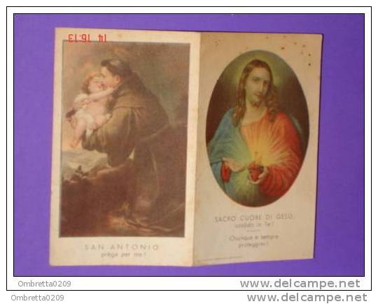 Calendarietto Anno 1937 - Gesù Sacro Cuore / S.Antonio Da Padova - Kleinformat : 1921-40