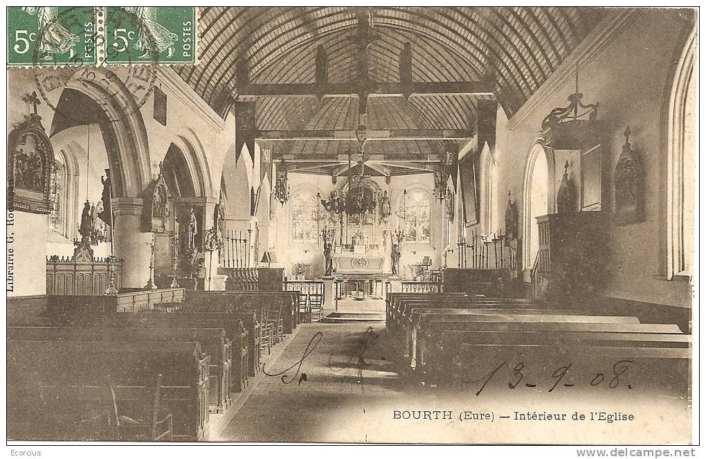 CPA -27 - BOURTH - INTERIEUR DE L'EGLISE . - Autres & Non Classés