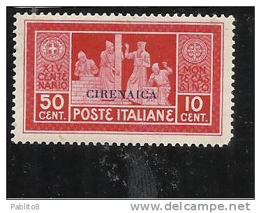 CIRENAICA 1929 MONTECASSINO 50c + 10c  MNH - Cirenaica