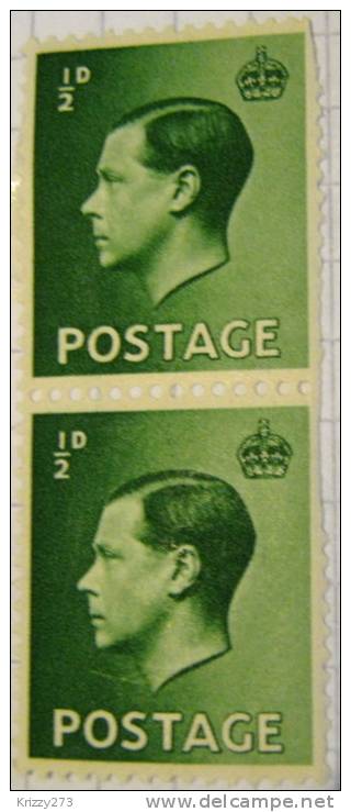 Great Britain 1936 King Edward VIII 0.5d - Unused - Ongebruikt