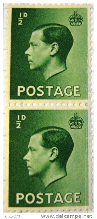 Great Britain 1936 King Edward VIII 0.5d - Unused - Unused Stamps