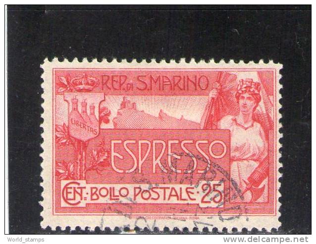 SAN MARINO 1907 ESPRESSO O - Express Letter Stamps