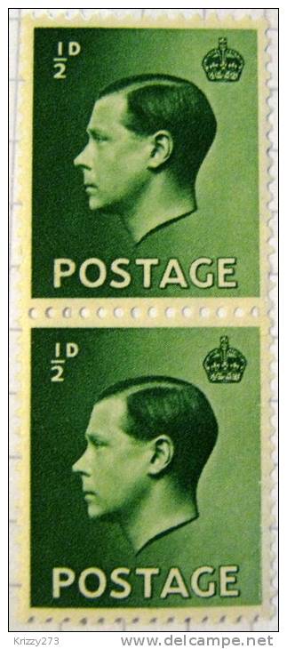 Great Britain 1936 King Edward VIII 0.5d - Unused - Neufs