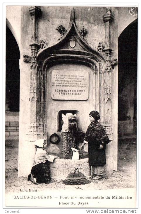 SALIES-DE-BEARN FONTAINE MONUMENTALE DU MILLENAIRE PLACE DU BAYAA 64 PYRENEES - Salies De Bearn