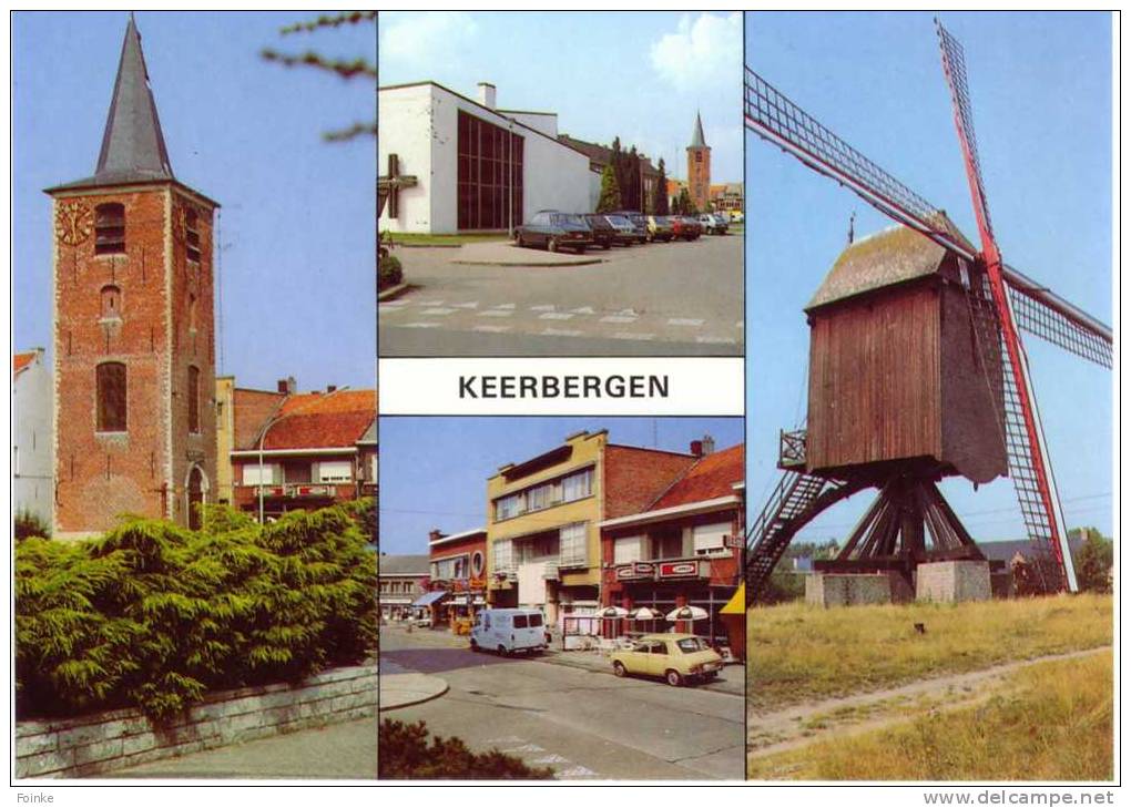Keerbergen - St. MIchielskerk, Dorpskom, Heimolen En Oude Kerktoren - Keerbergen