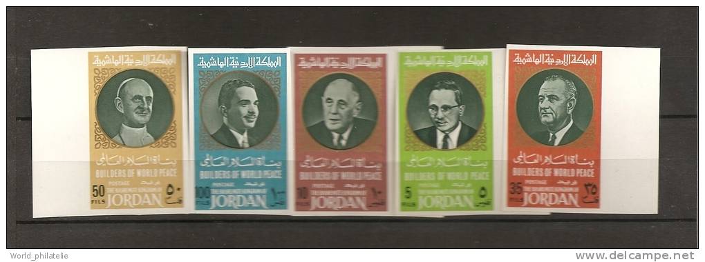 Jordanie Jordan 1967 N° 564 ND ** Paix, Thant, De Gaulle, Johnson, Paul VI, Hussein - Jordan