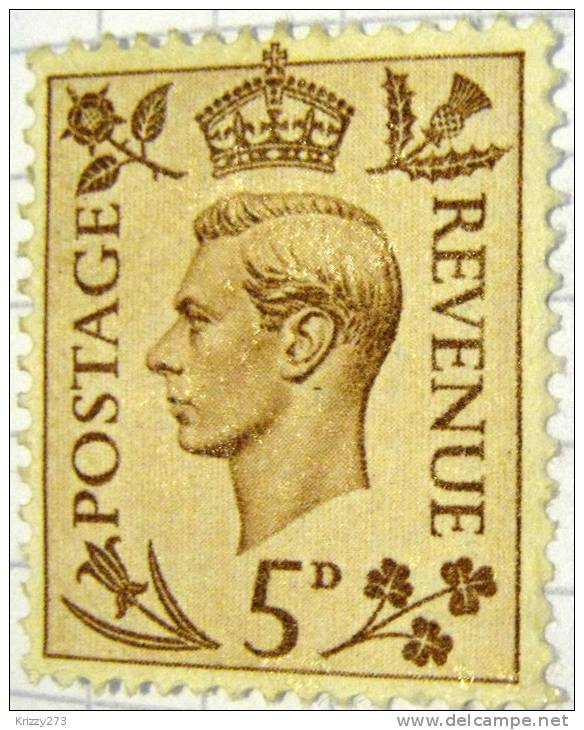 Great Britain 1937 King George VI 5d - Unused - Unused Stamps