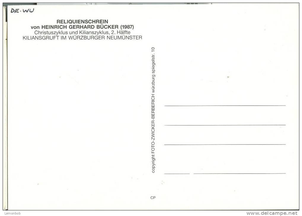 Germany, Reliquienschrein Von Heinrich Gerhard Bucker, 1980s Unused Postcard [P6993] - Wuerzburg