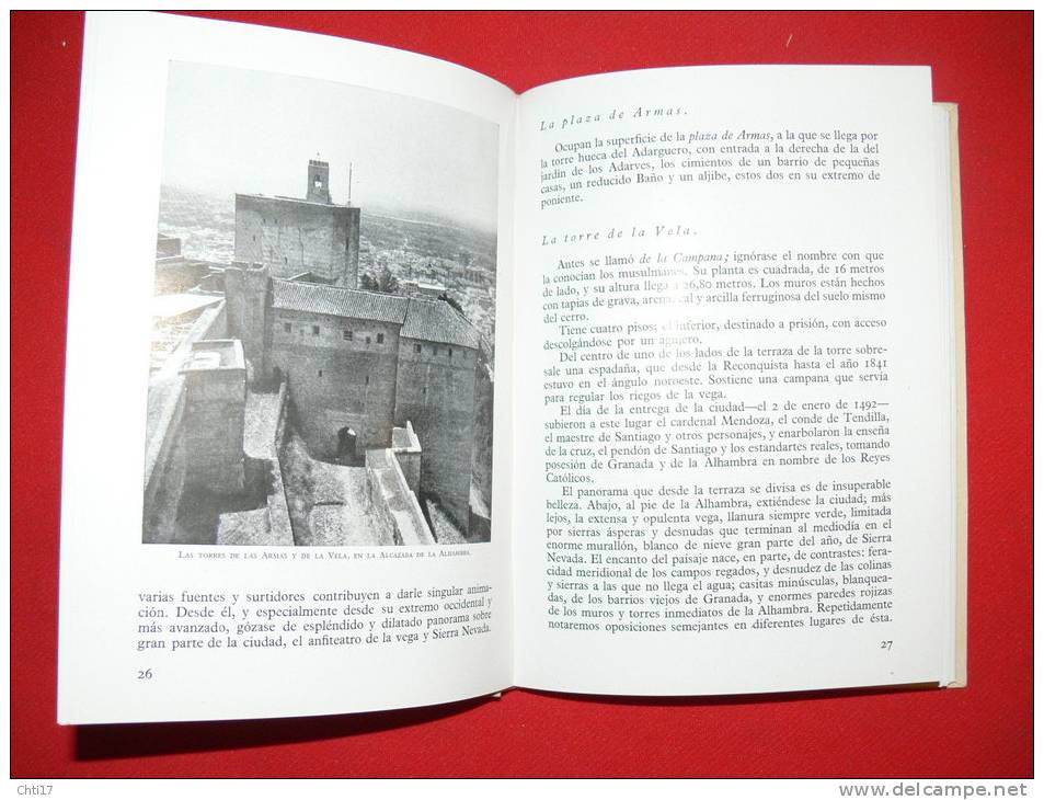 GRANADA LA ALHAMBRA Y EL GENERALIFE  MONUMENTOS CARDINALES DE ESPANA VII EDIT   PLUS ULTRA 1952