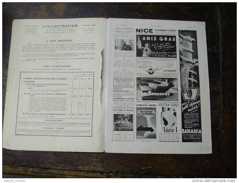 1939  L' Armée Britanique En France ;  VARSOVIE La Tragédie ;  Navire Anglais MAGDAPUR Touché Par Une Torpille ; A.O.F - L'Illustration