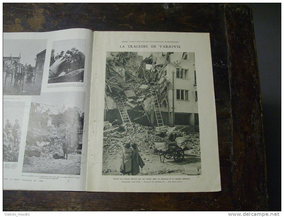 1939  L' Armée Britanique En France ;  VARSOVIE La Tragédie ;  Navire Anglais MAGDAPUR Touché Par Une Torpille ; A.O.F - L'Illustration