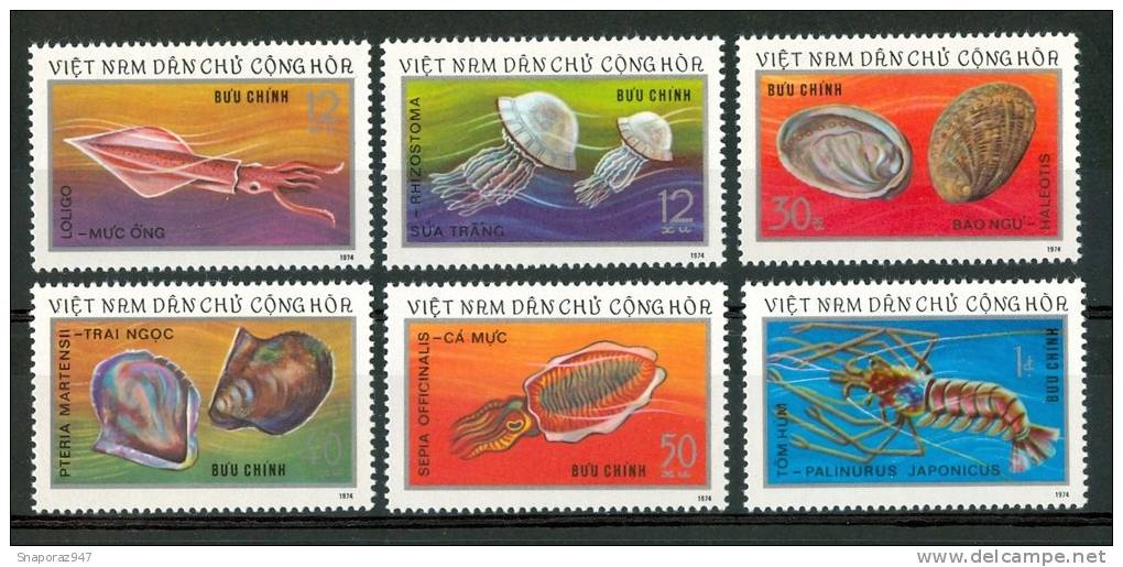 1974 Vietnam Crostacei Crustaceans Crustaces Set MNH** B20 - Crustacés