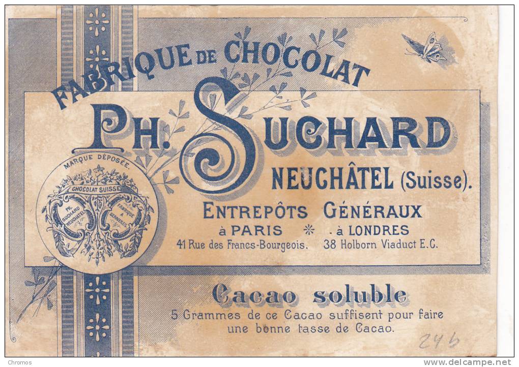 Rare Chromo SUCHARD, N° 24 / B, Thèmes: Enfants, Bateau - Suchard