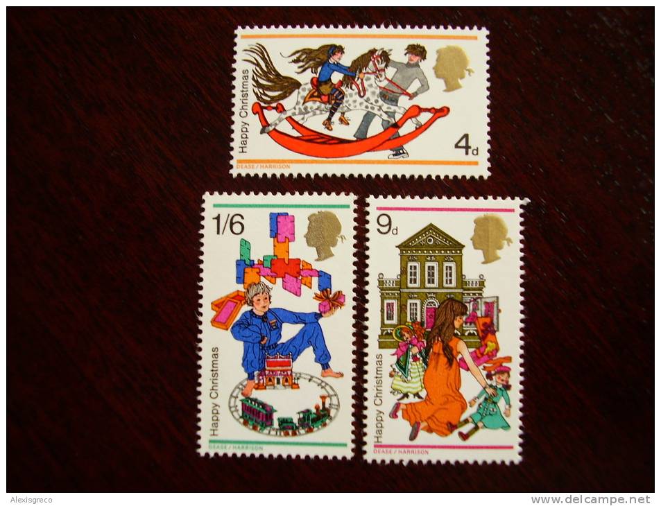 GB 1968  CHRISTMAS  Issue 25th.November MNH Full Set Three Stamps To 1s6d.. - Neufs