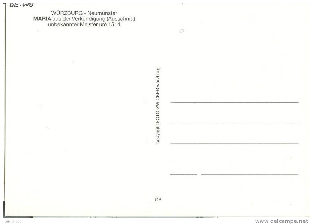 Germany, Wurzburg, Neumunster, Maria Aus De Verkundigung (Ausschnitt) Unbekannter Meister, Unused Postcard [P6998] - Wuerzburg