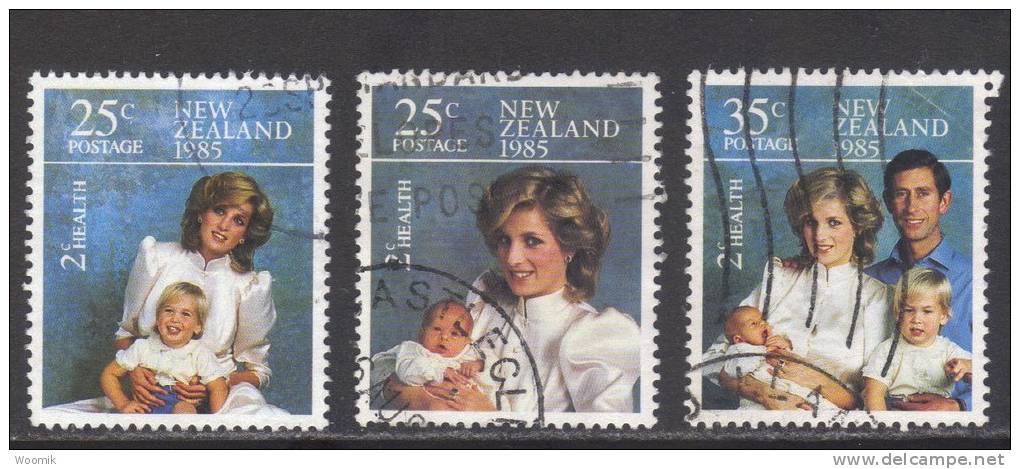 NZ ~ Health ~ Royal Family Portraits ~ SG 1372-1374 ~ 1985 ~ Used - Other & Unclassified