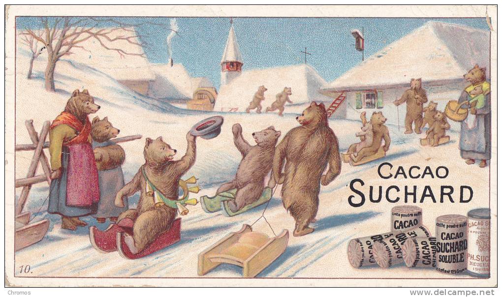 Chromo SUCHARD, N° 145 / 10, Thèmes: Hiver, Ours - Suchard