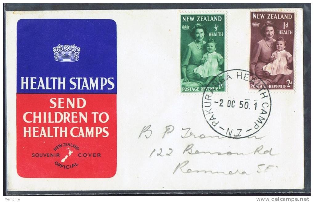 1950 Health Stamp FDC  Pakuranga Health Camp Cancel - FDC