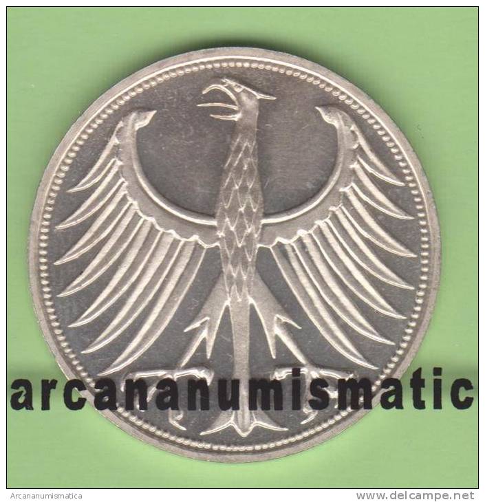 Alemania (Republica Federal) 5 Marcos 1.968 Plata Proof KM#112.1 SC/UNC    DL-10.034 - 5 Mark