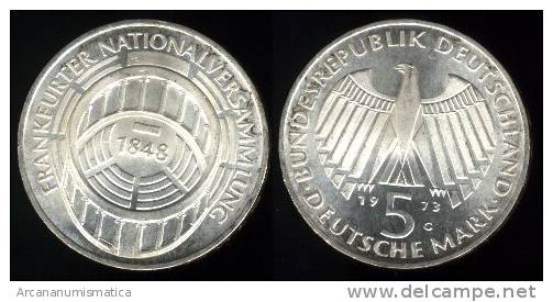 Alemania (Republica Federal) 5 Marcos 1.973 G Plata Proof KM#137 "Frankfurt Parliament"  SC/UNC    DL-10.032 - 5 Mark