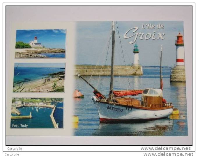 LOT 381 Ile De Groix  Multivues  Editions Pastor  C/56280 Port Tudy Sables Rouges Pointe Des Chats - Groix