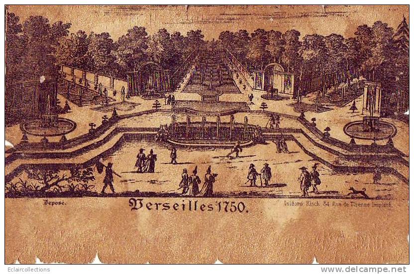 Collection Historique De La France  Papier Genre Parchemin   Yvelines 78  Versailles  Lot De 11 Cp ( Voir Scan) - Versailles