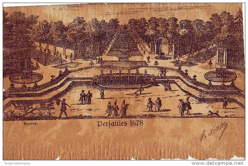 Collection historique de la France  Papier genre parchemin   Yvelines 78  Versailles  lot de 11 cp ( voir scan)