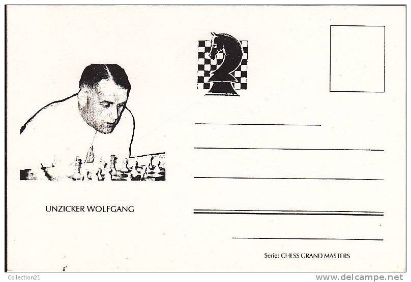 ECHEC ... CHESS GRAND MASTERS ... JEU D ECHECS .... UNZICKER WOLFGANG - Chess