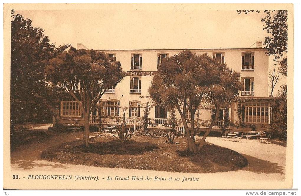 PLOUGONVELIN (Finistère) - Le Grand Hôtel Des Bains Et Ses Jardins - Plougonvelin