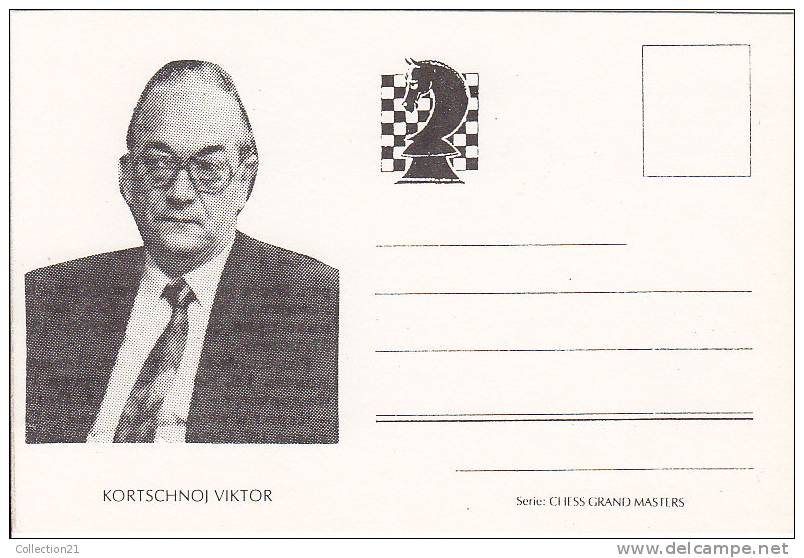 ECHEC ... CHESS GRAND MASTERS ... JEU D ECHECS .... KORTSCHNOJ VIKTOR - Chess