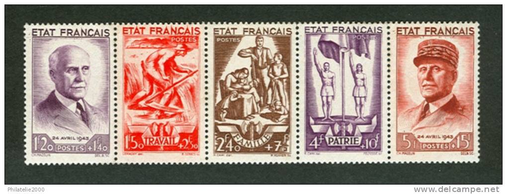 France Timbres Neufs 1943 Complet - 1940-1949